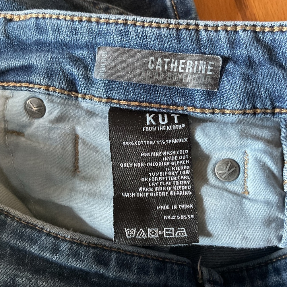 Kut from the Kloth Women's Blue Boyfriend Jeans. High size - Picture 3 of 6